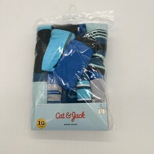 Cat And Jack Boys Boxer Briefs 10 Pack Comfort Flex Fit  100% Cotton Sz S 6/7